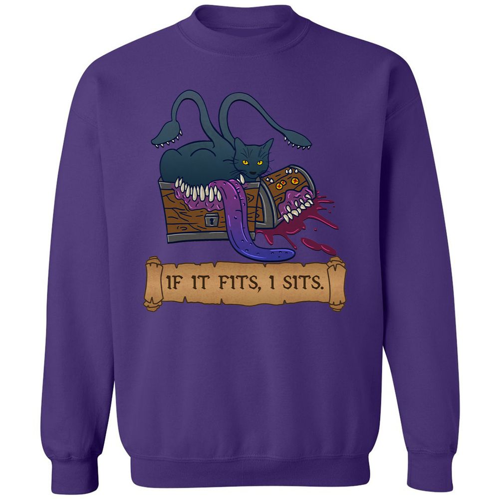 If It Fits I Sits Classic Unisex Sweatshirt - Purple - 6