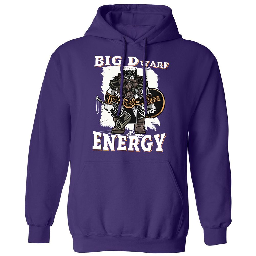 Big Dwarf Energy Classic Unisex Hoodie - Purple - 6