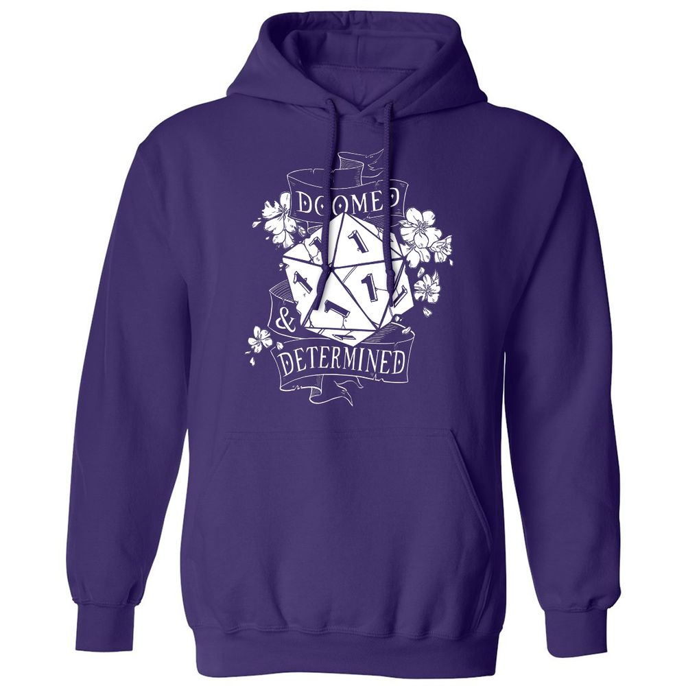 Doomed Determined Classic Unisex Hoodie - Purple - 6