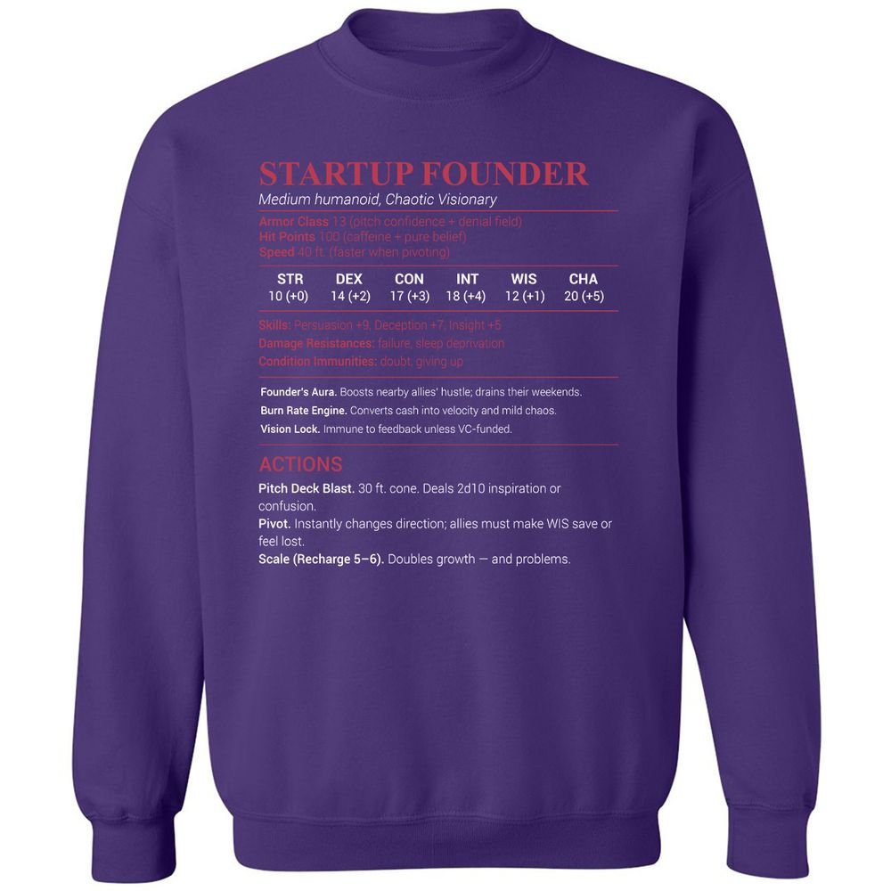 Startup Founder Classic Unisex Sweatshirt - Purple - 6