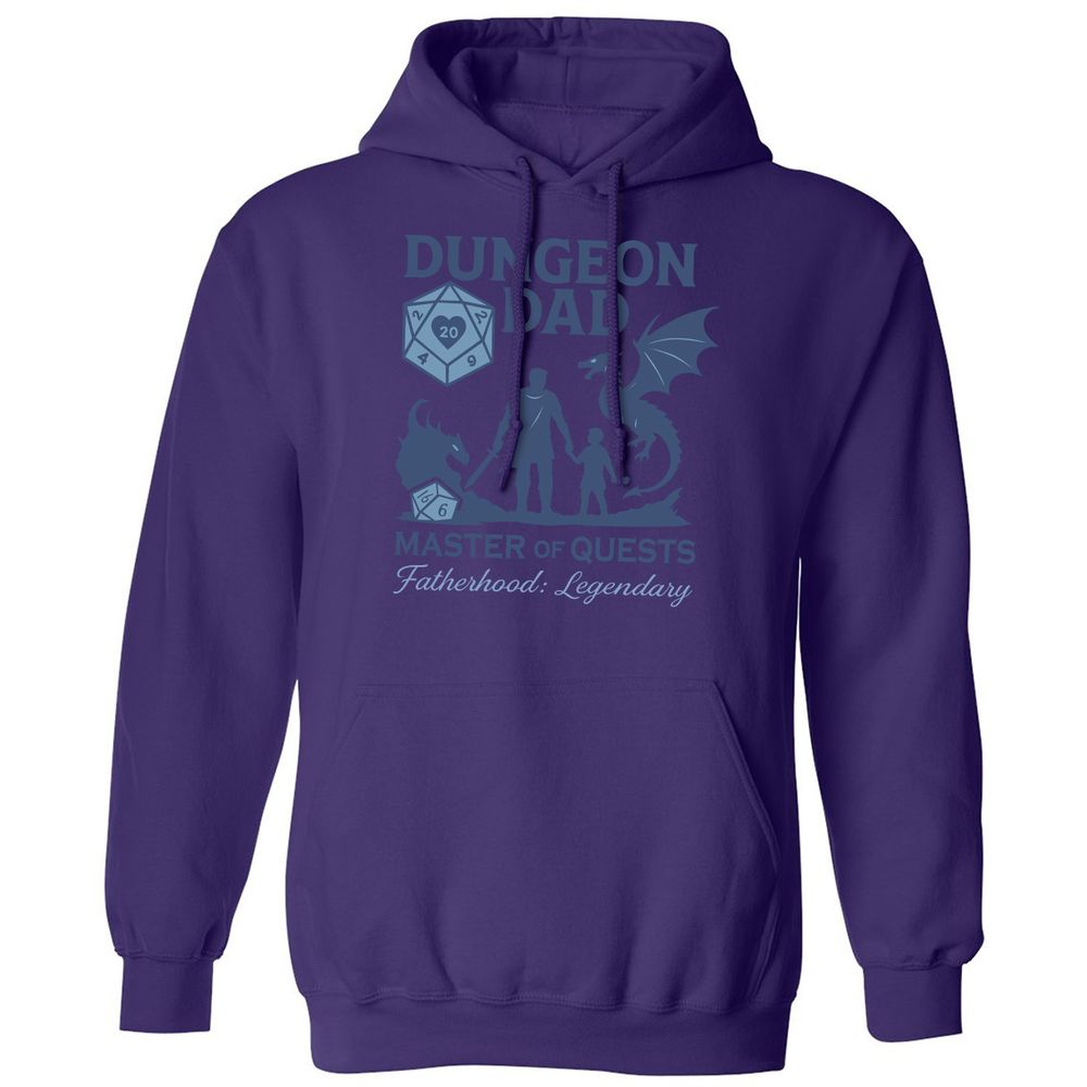 Dungeon Dad Master Of Quests Classic Unisex Hoodie - Purple - 6