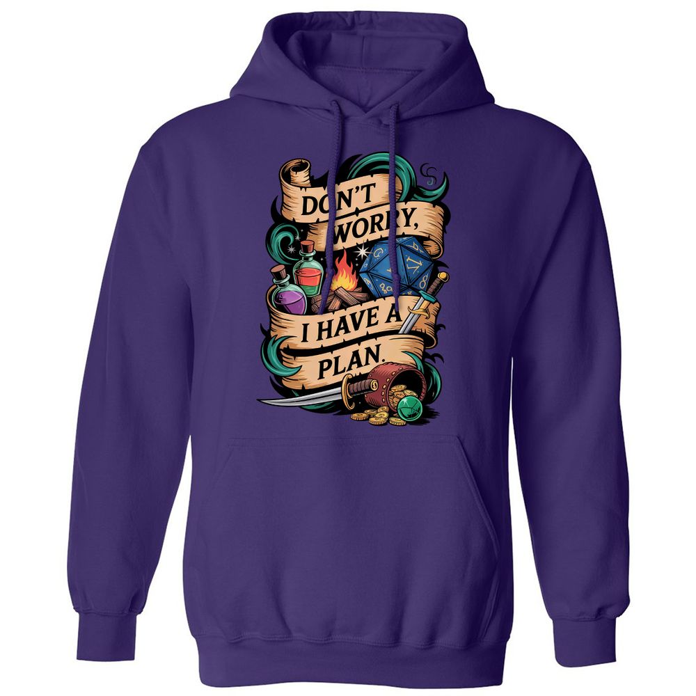 Don't Worry I Have A Plan Classic Unisex Hoodie - Purple - 6