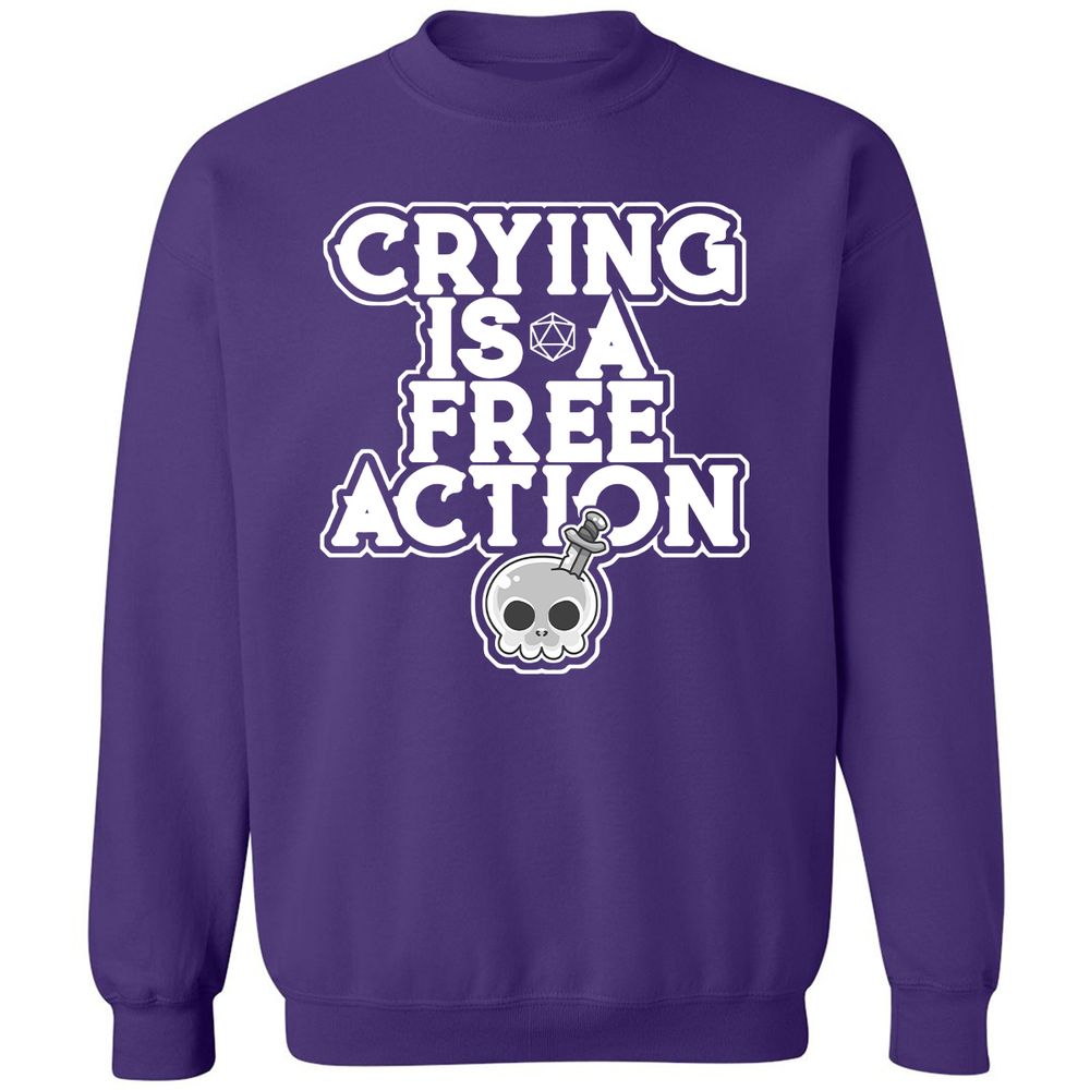 Crying Is A Free Action Classic Unisex Sweatshirt - Purple - 6
