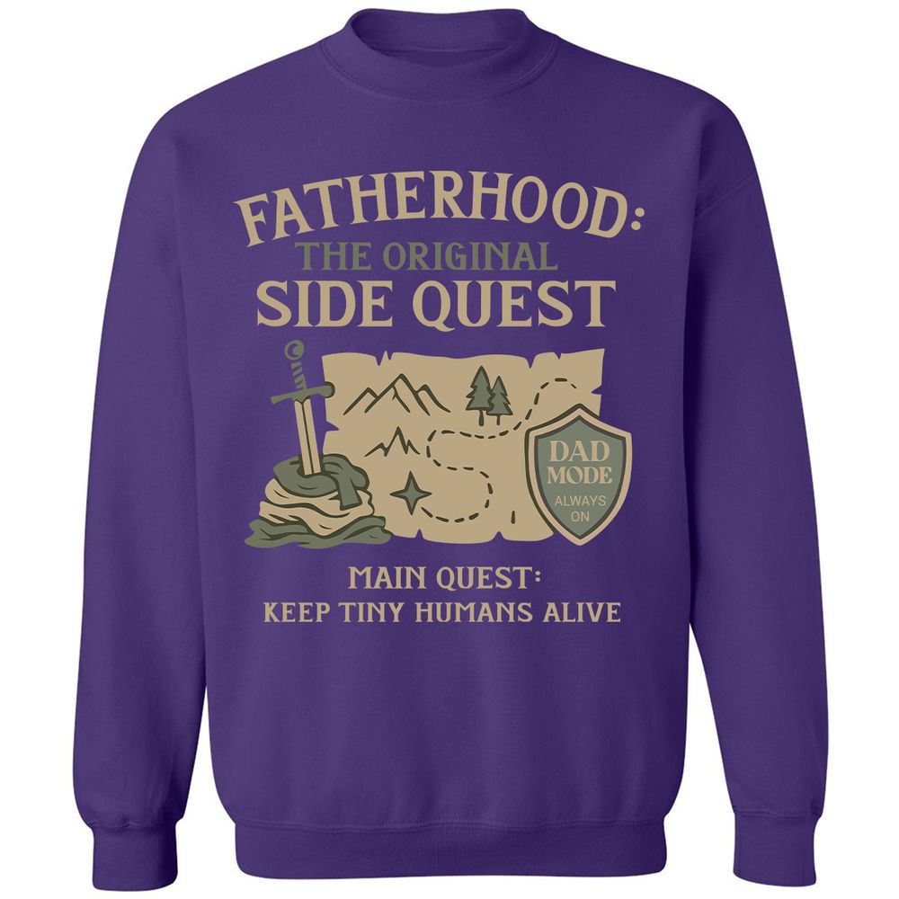 Fatherhood The Original Side Quest Classic Unisex Sweatshirt - Purple - 6