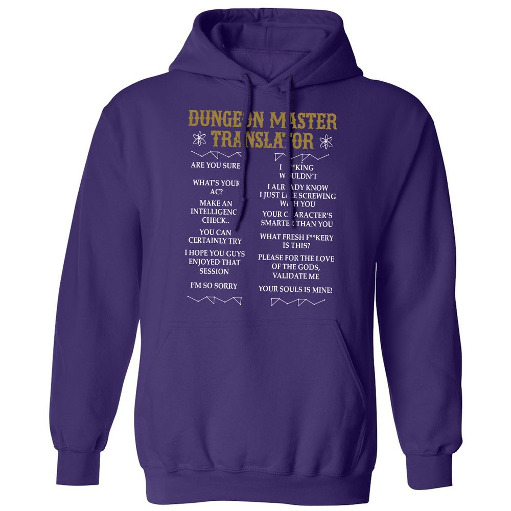 Dungeon Master Translator Classic Unisex Hoodie - Purple - 6