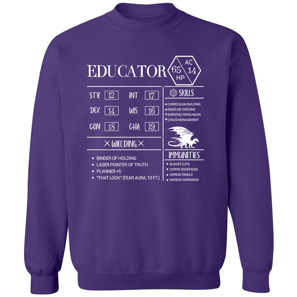 Educator New Classic Unisex Sweatshirt - Purple - 6
