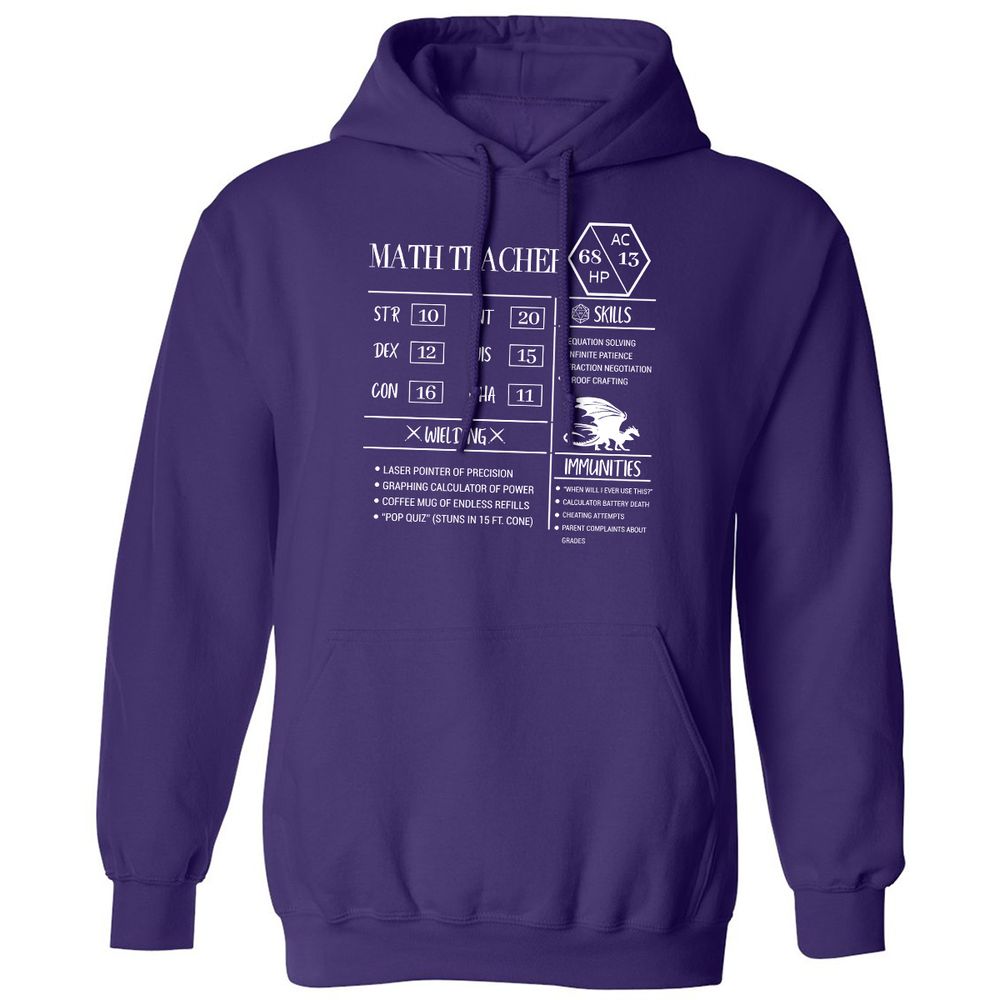 Math Teacher New Classic Unisex Hoodie - Purple - 6