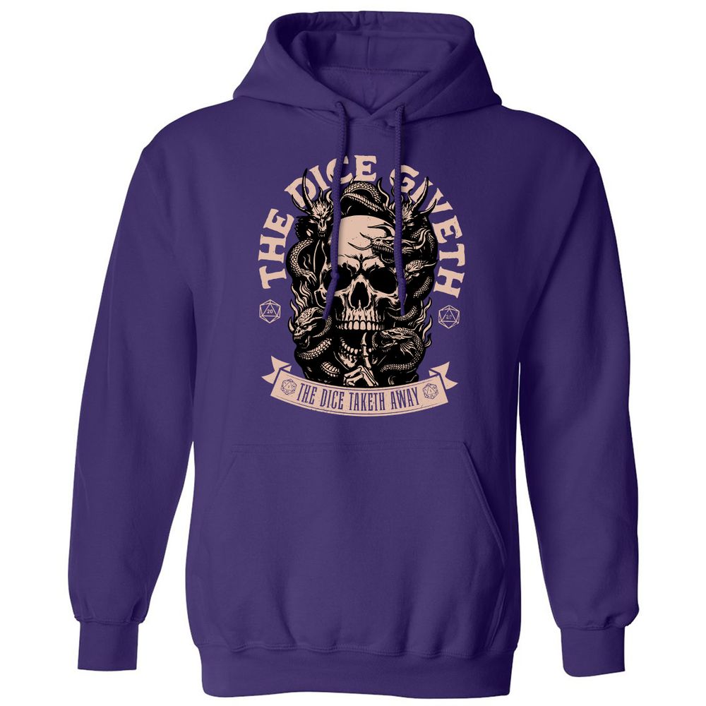 The Dice Giveth The Dice Taketh Away Classic Unisex Hoodie - Purple - 6