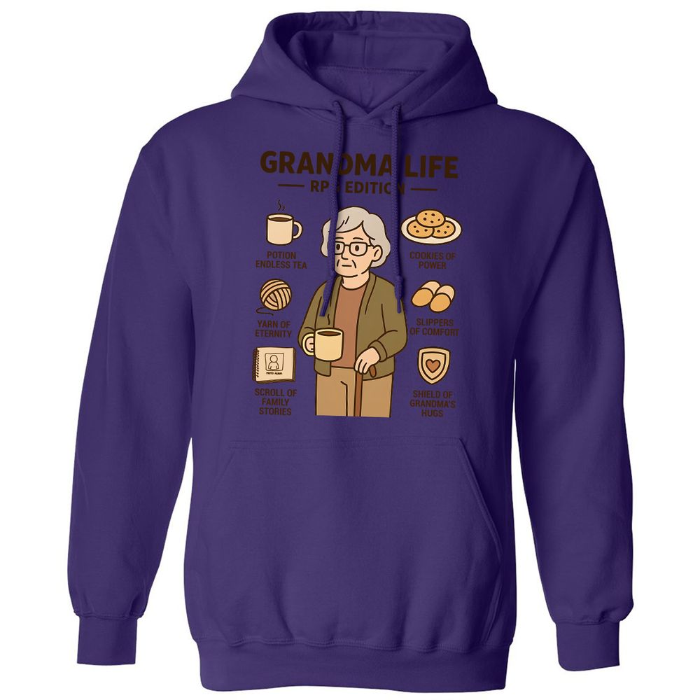 Grandma Life RPG Edition Classic Unisex Hoodie - Purple - 6