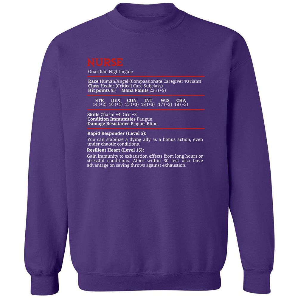 Nurse Stats Classic Unisex Sweatshirt - Purple - 6