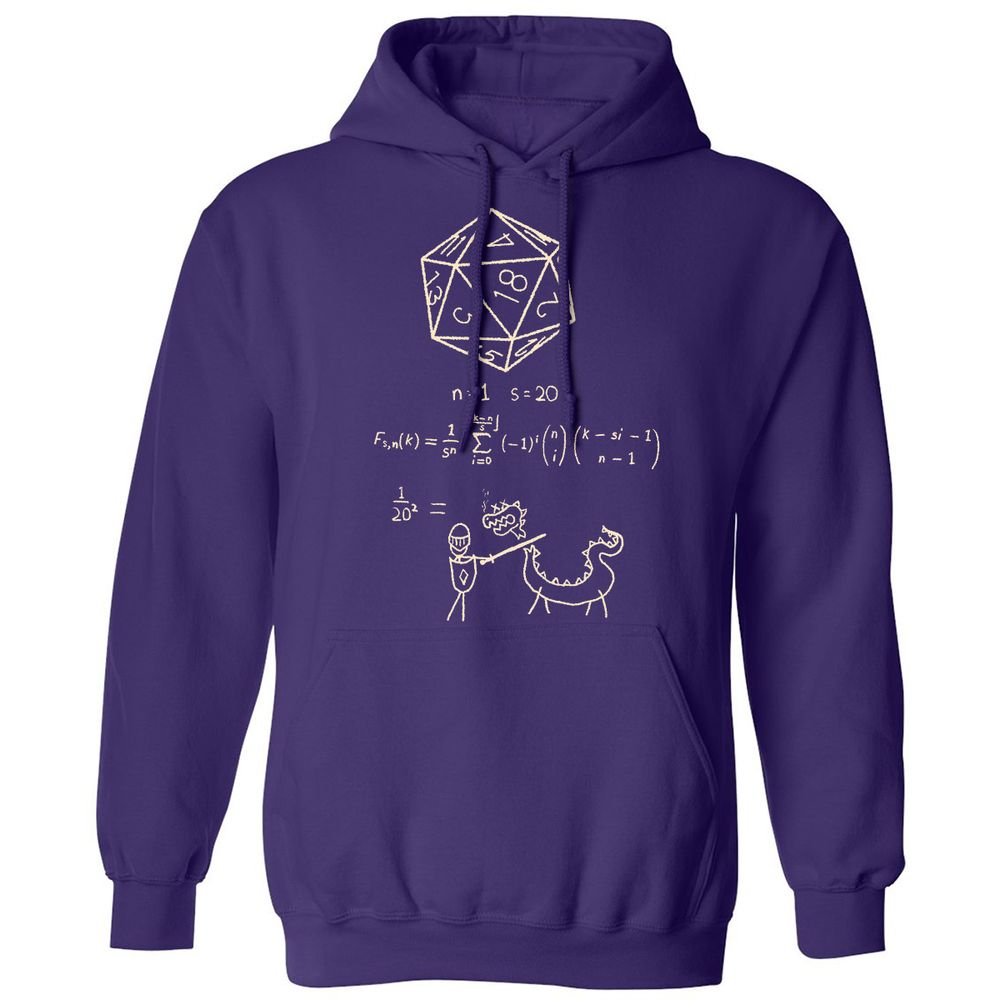 Science Of20 Sided Dice Classic Unisex Hoodie - Purple - 6