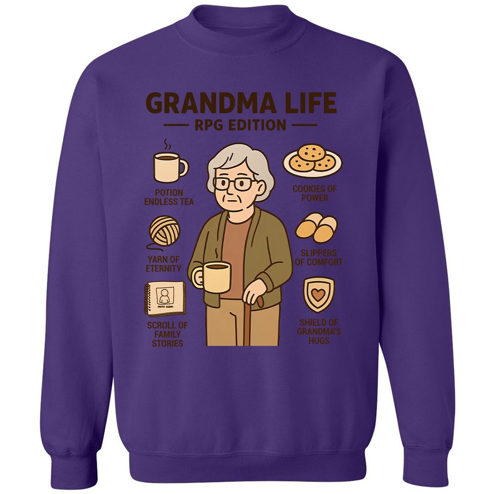 Grandma Life RPG Edition Classic Unisex Sweatshirt - Purple - 6