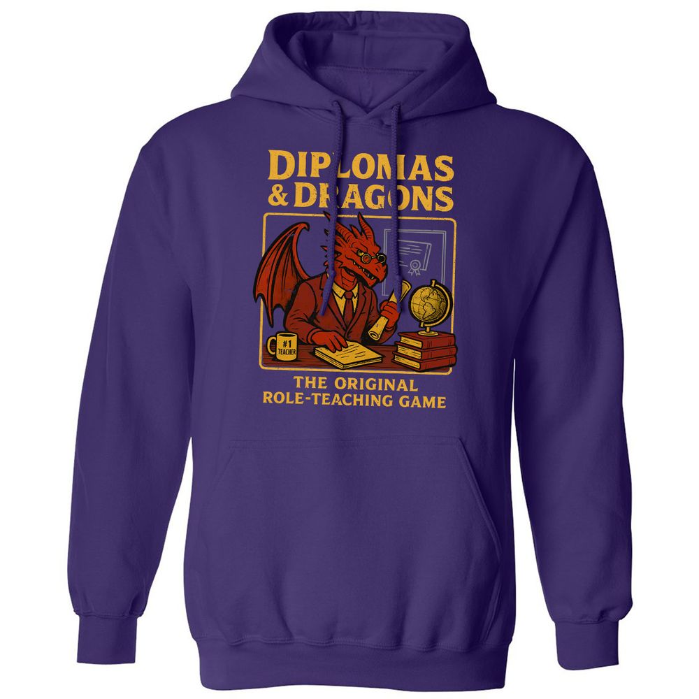 Diplomas & Dragons Classic Unisex Hoodie - Purple - 6