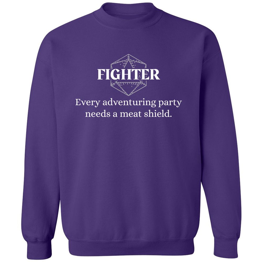 Fighter – Every Party Needs A Meat Shield Classic Unisex Sweatshirt - Purple - 6