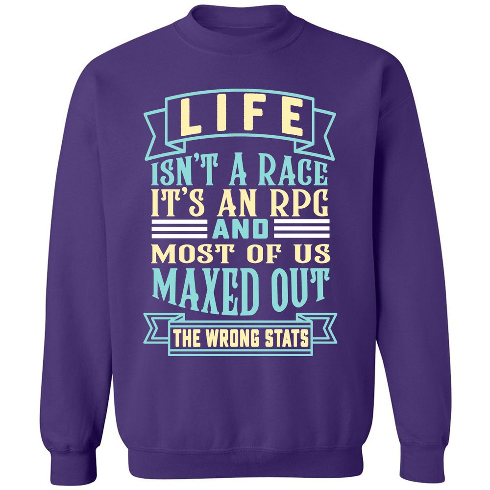 Life Is A RPG Classic Unisex Sweatshirt - Purple - 6