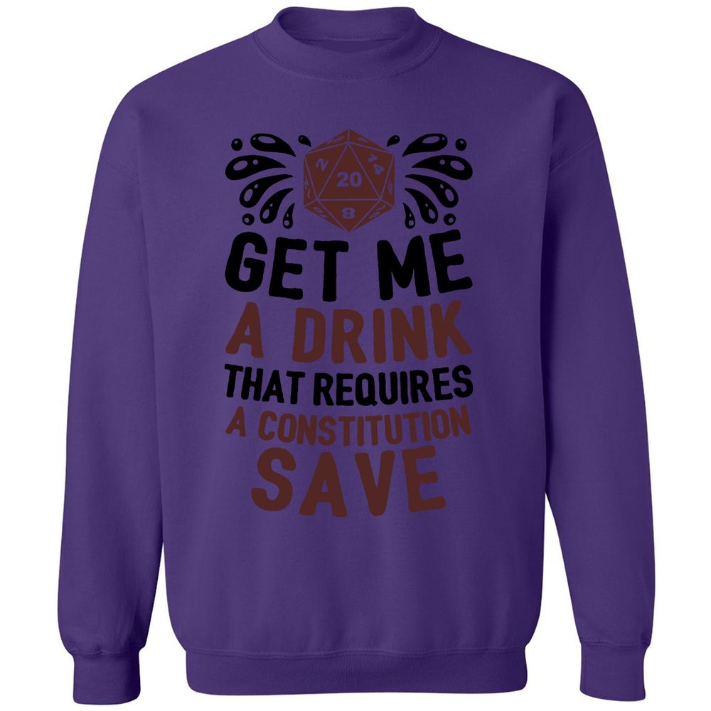Get Me A Drink Classic Unisex Sweatshirt - Purple - 6