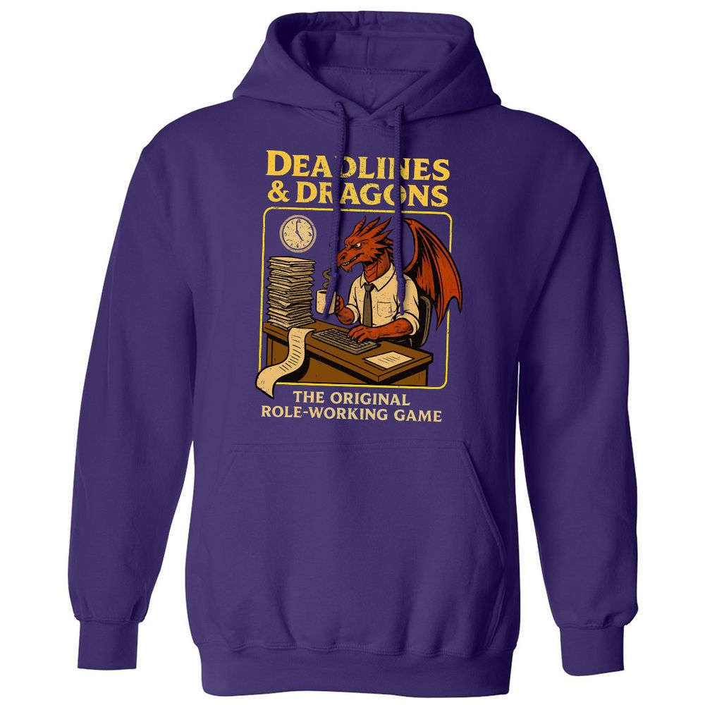 Deadlines & Dragons (Office Staff) Classic Unisex Hoodie - Purple - 6