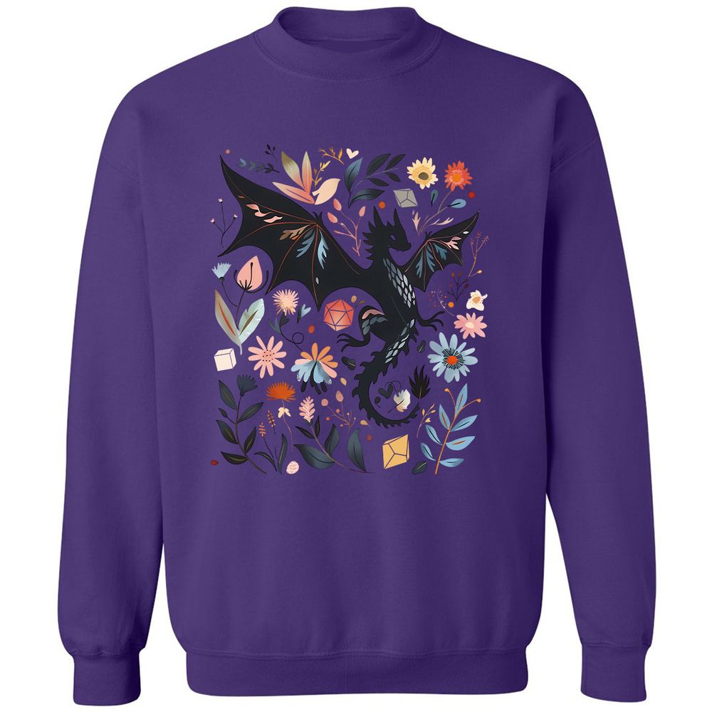 Floral DnD Dragon - Purple - 6