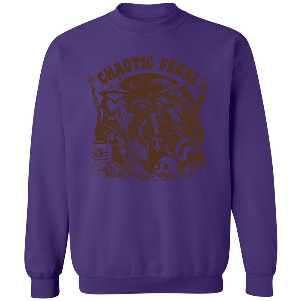 Raccoon Chaotic Feral Classic Unisex Sweatshirt - Purple - 6