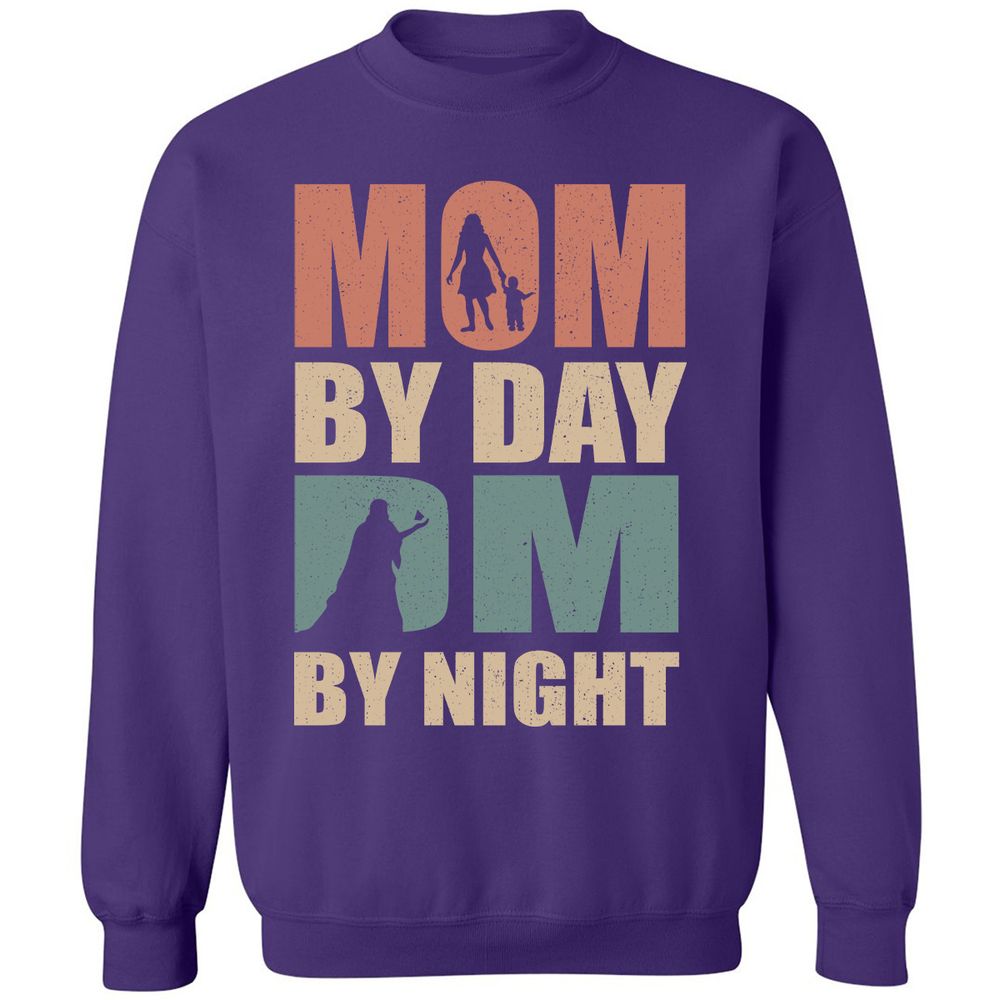 Mom By Day DM By Night Classic Unisex Sweatshirt - Purple - 6