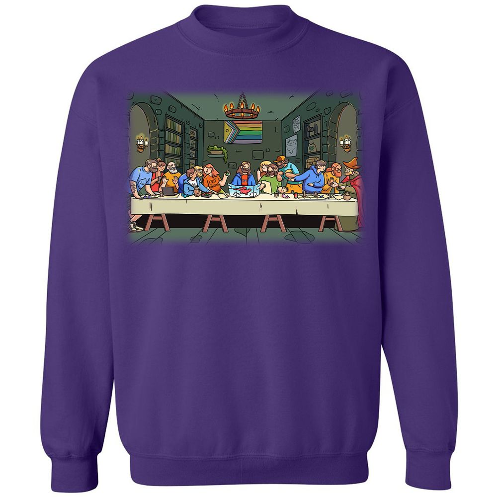 DnD Characters Pride Themed The Last Supper Shirt Classic Unisex Sweatshirt - Purple - 6