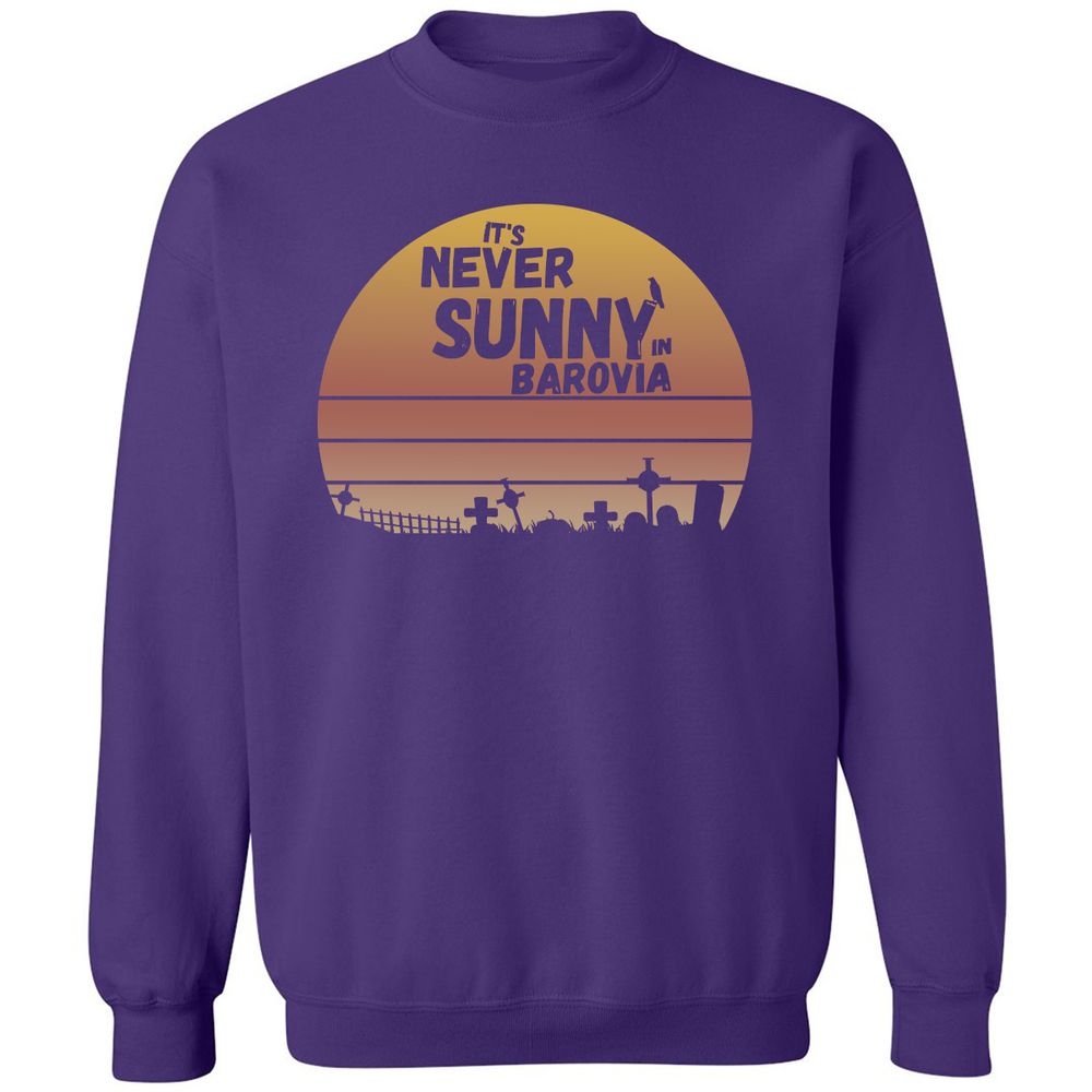 Vintage It's Never Sunny In Barovia Classic Unisex Sweatshirt - Purple - 6
