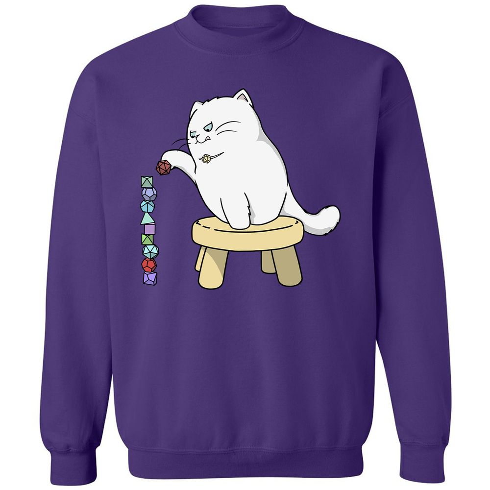 Cat Stacking Dice Classic Unisex Sweatshirt - Purple - 6