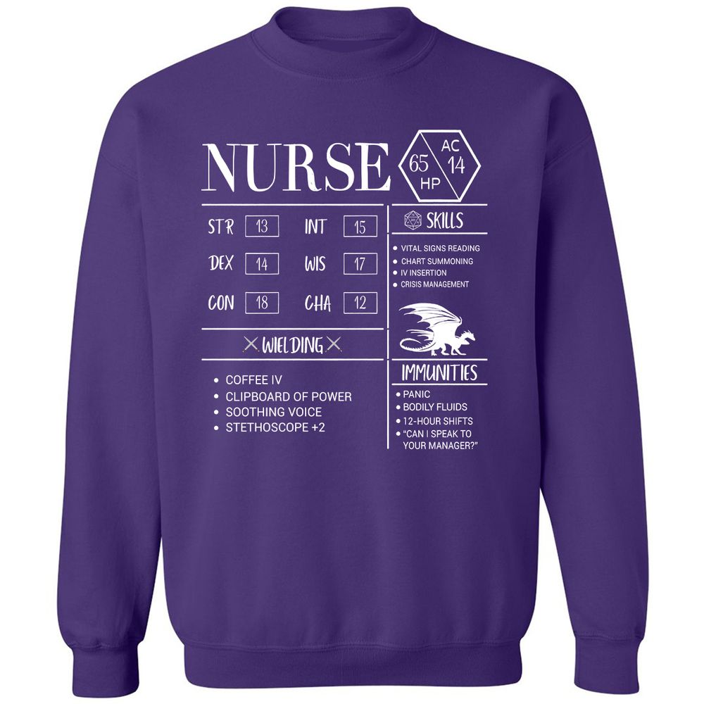 Nurse New Classic Unisex Sweatshirt - Purple - 6