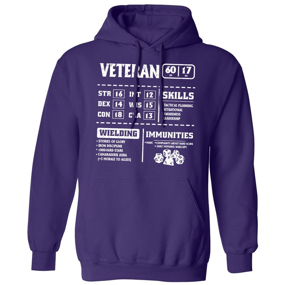 Veteran New Ver. Classic Unisex Hoodie - Purple - 6
