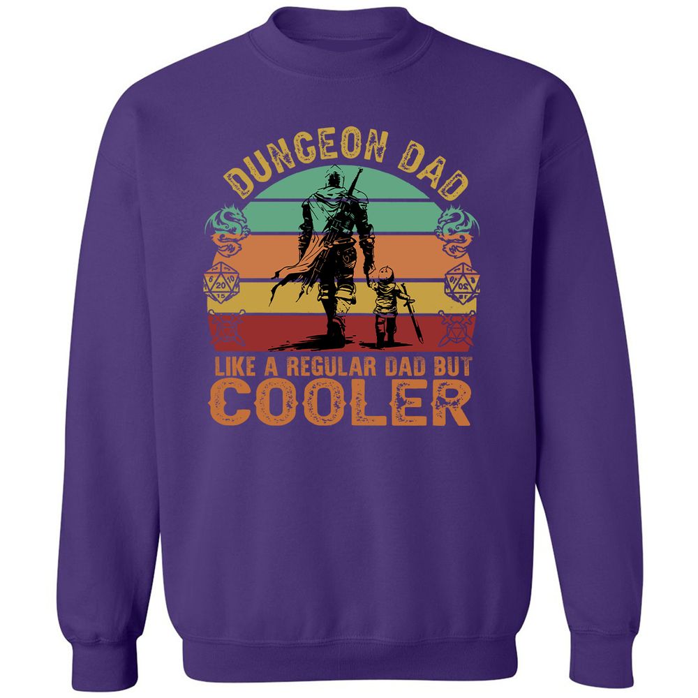 Dungeon Dad Like A Regular Dad Classic Unisex Sweatshirt - Purple - 6