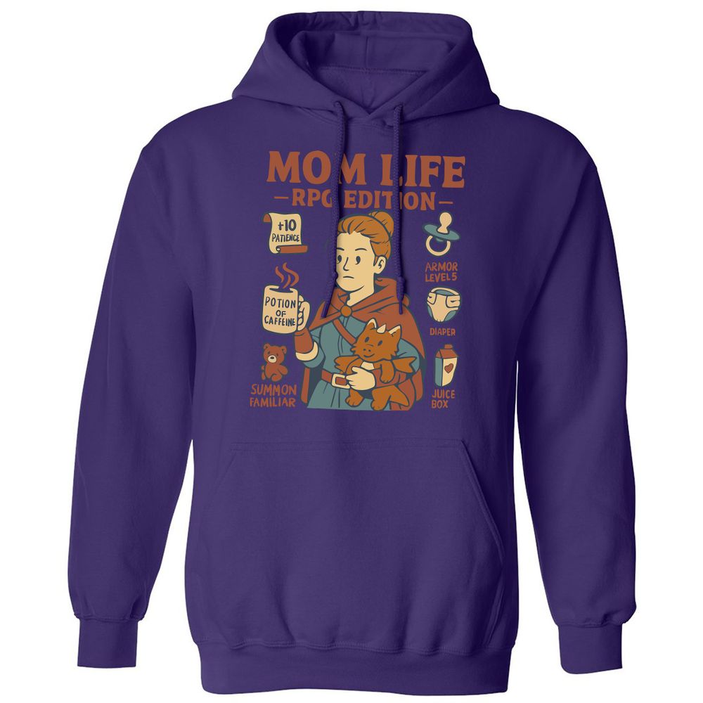 Mom Life RPG Edition Classic Unisex Hoodie - Purple - 6