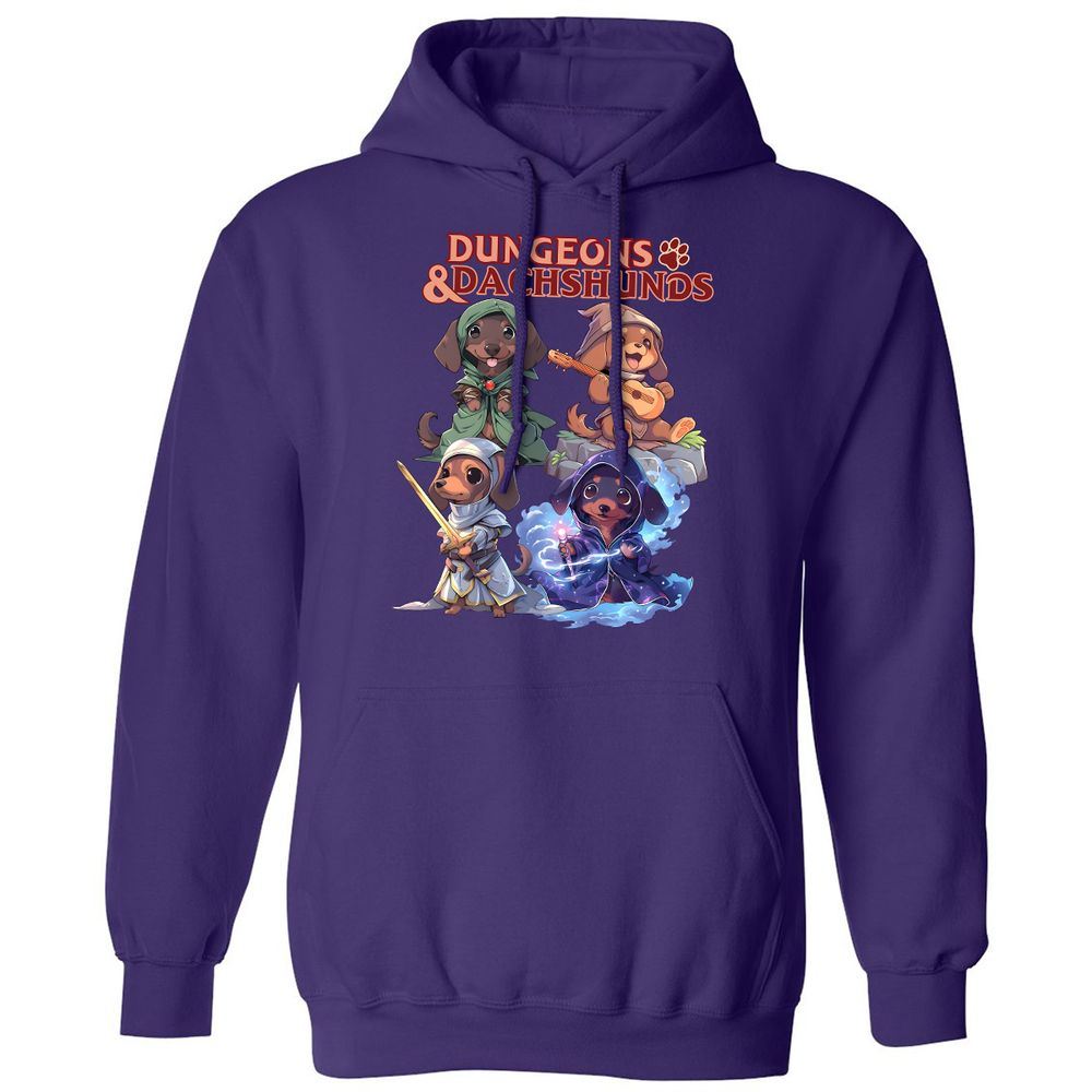 Dungeons & Dachshunds Classic Unisex Hoodie - Purple - 6