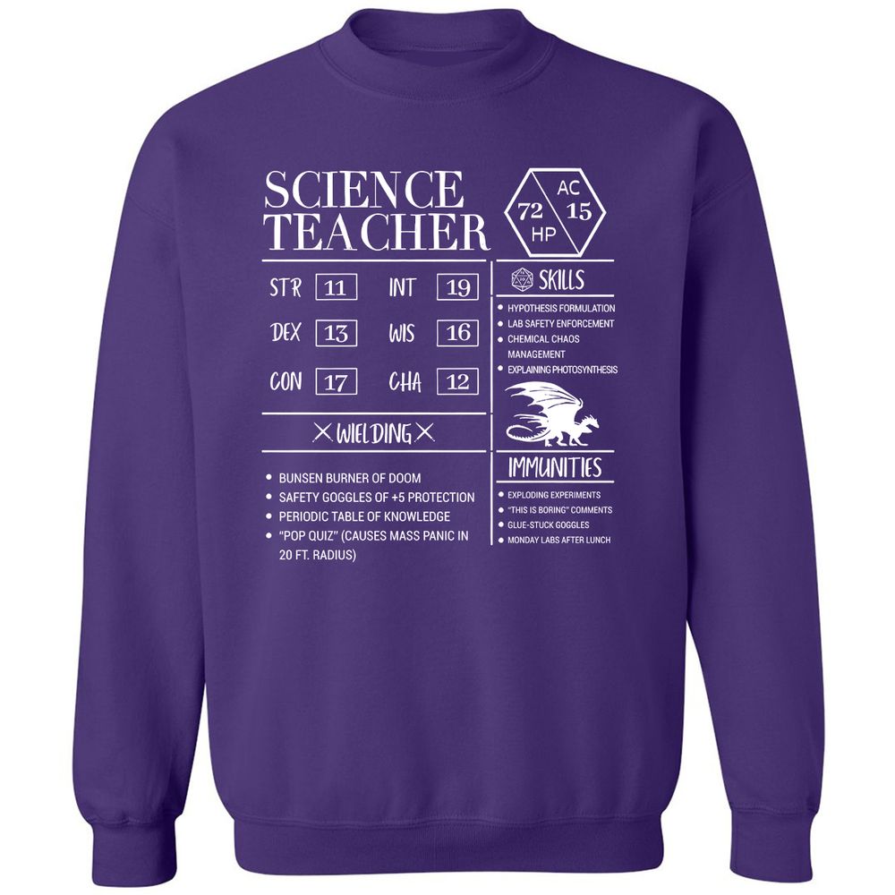 Science Teacher New Classic Unisex Sweatshirt - Purple - 6