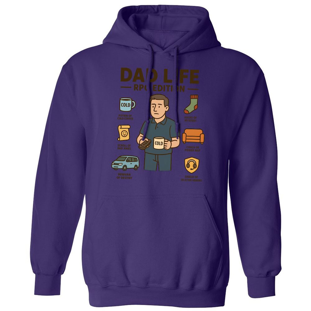 Dad Life RPG Edition Classic Unisex Hoodie - Purple - 6