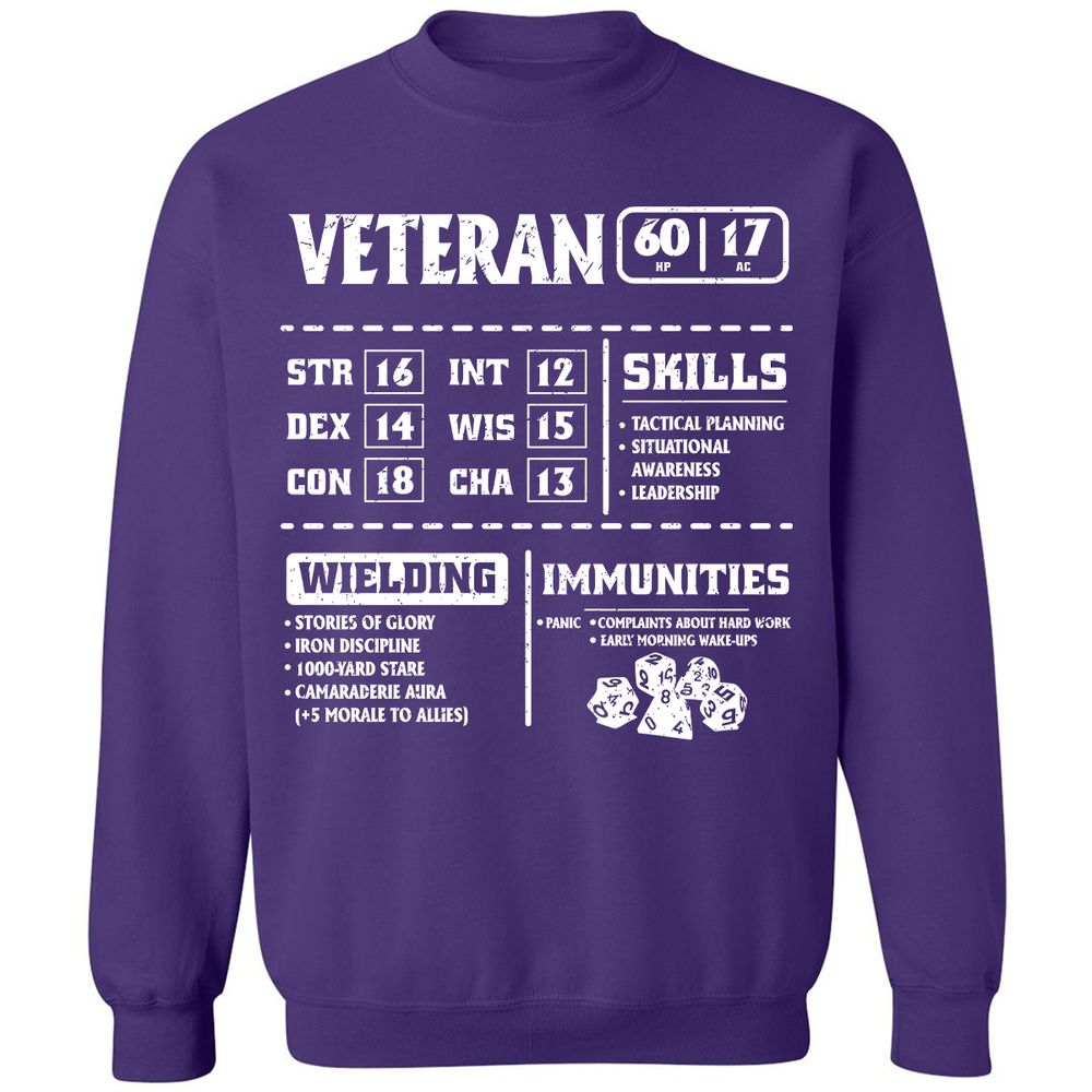 Veteran New Ver. Classic Unisex Sweatshirt - Purple - 6