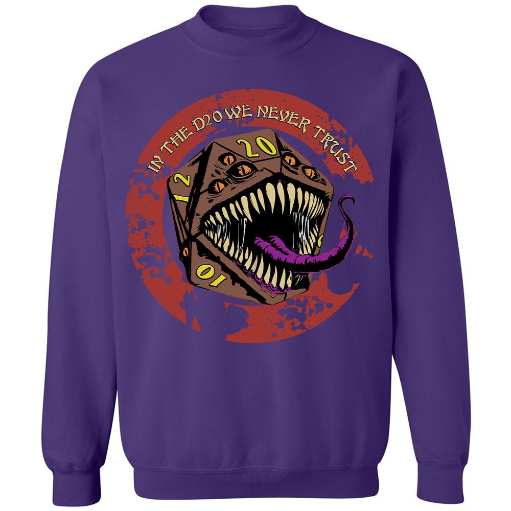 In The D20 We Never Trust Classic Unisex Sweatshirt - Purple - 6