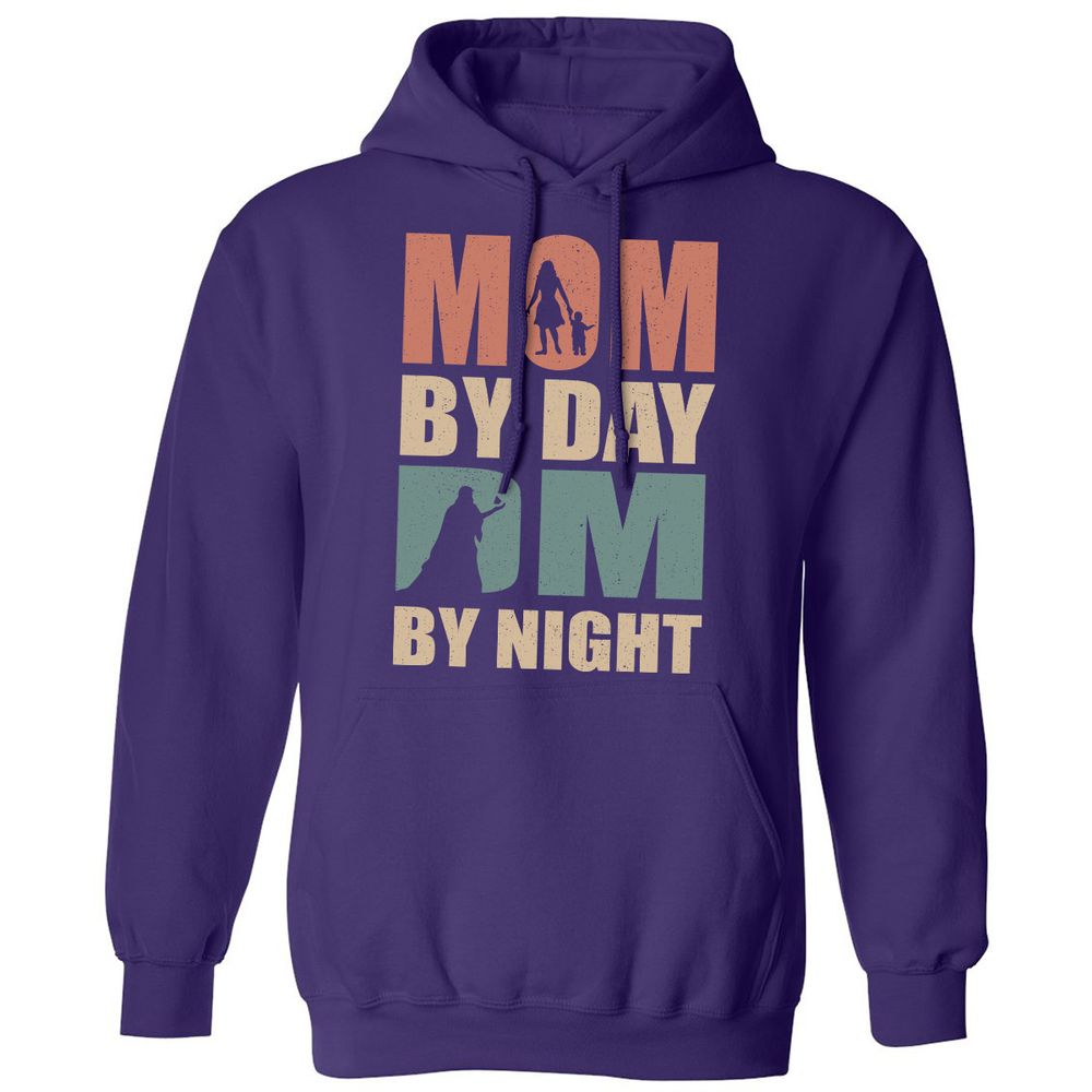 Mom By Day DM By Nigh Classic Unisex Hoodie - Purple - 6