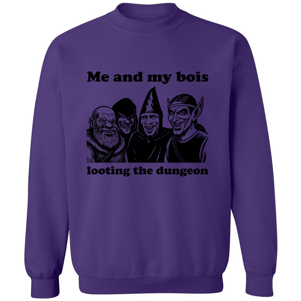 Me and my bois looting the dungeon Classic Unisex Sweatshirt - Purple - 6