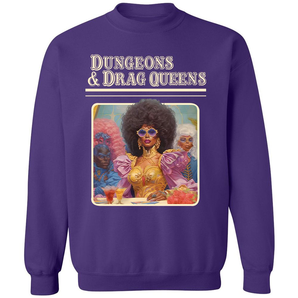 Dungeons & Drag Queens Classic Unisex Sweatshirt - Purple - 6