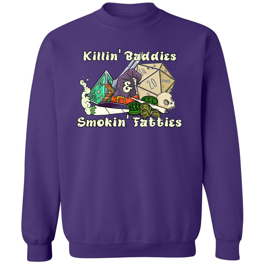 Killin' Baddies Smokin' Fatties Classic Unisex Sweatshirt - Purple - 6