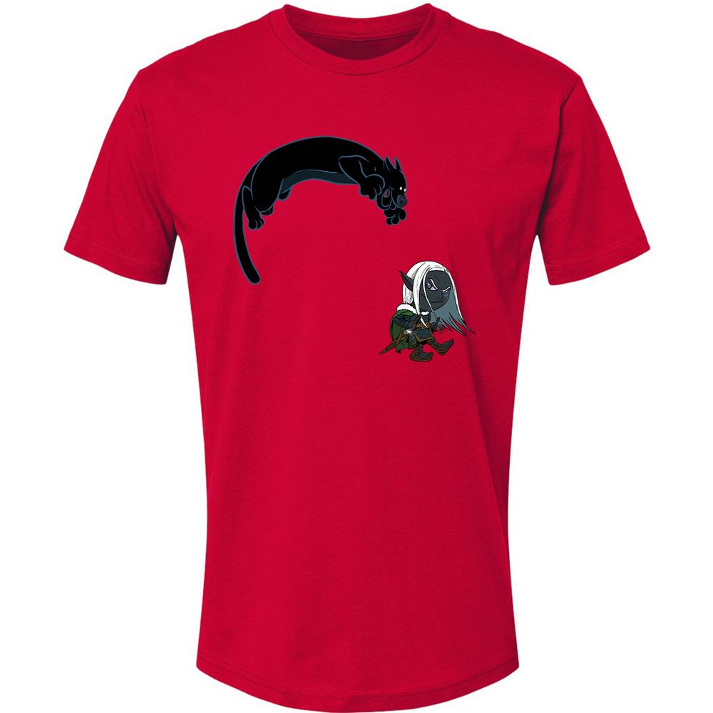 Drizzt And Guenhwyvar Premium Unisex T-Shirt - Red - 6