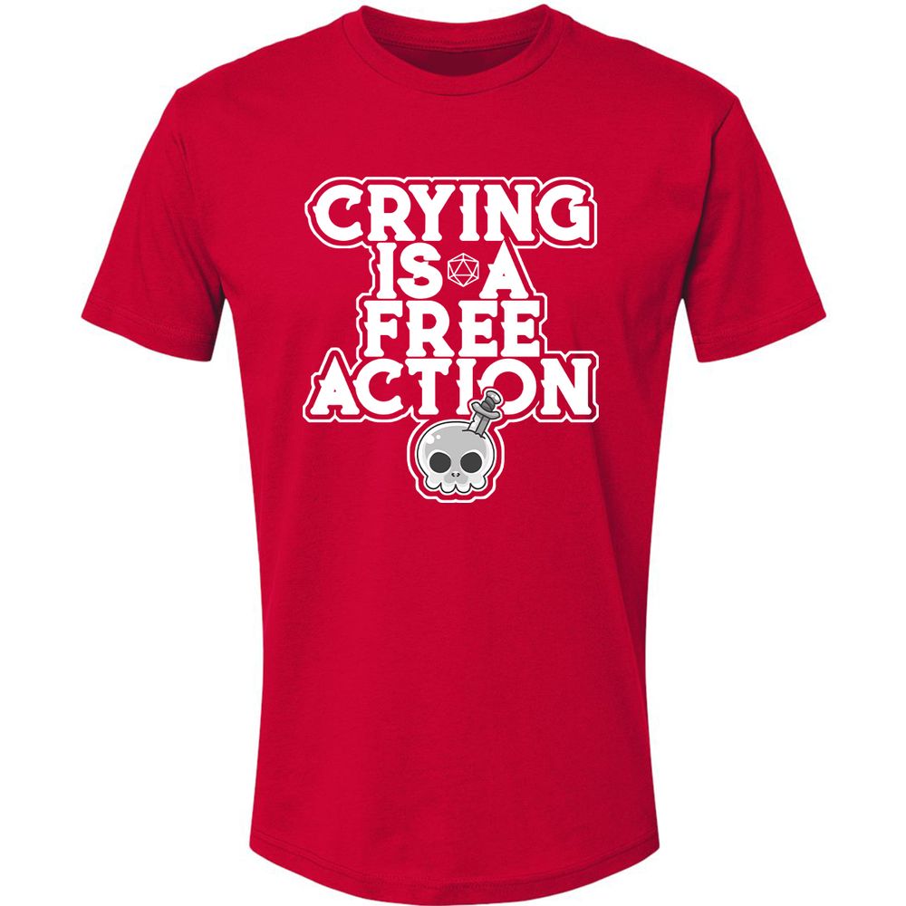 Crying Is A Free Action Premium Unisex T-Shirt - Red - 6