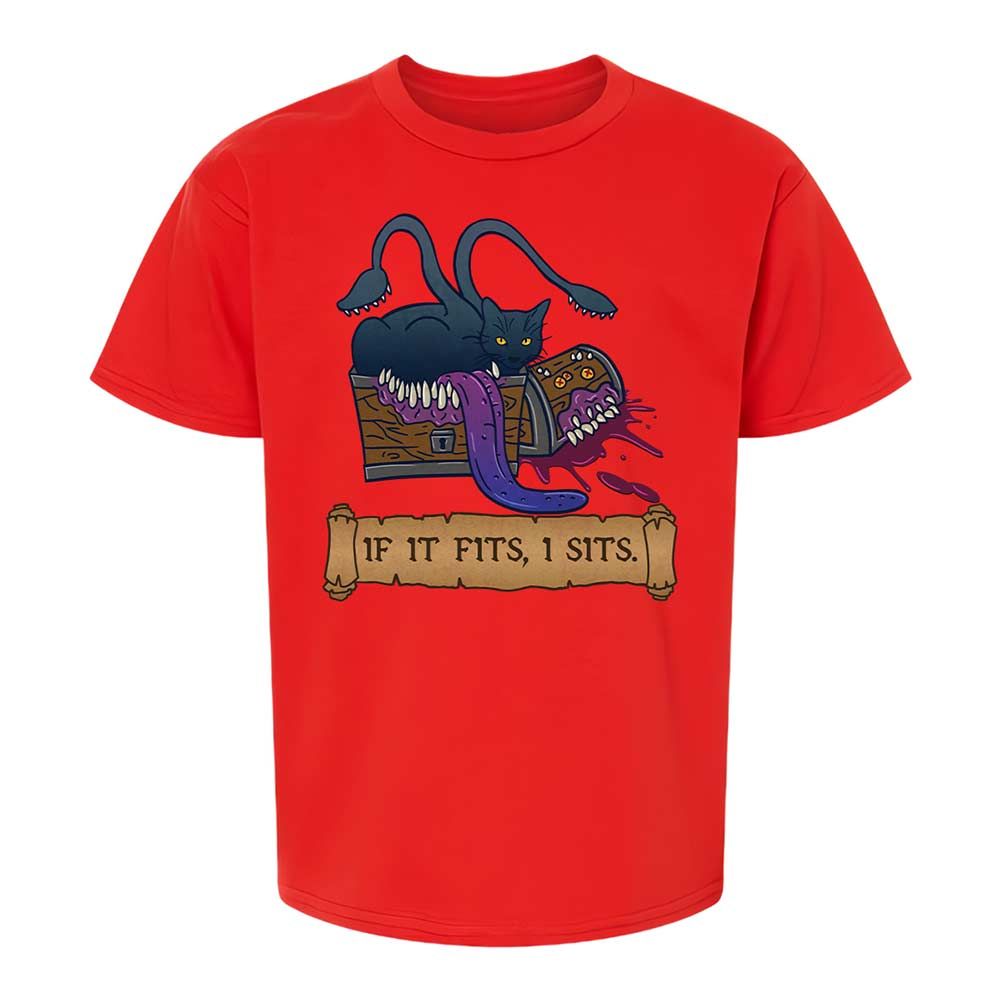 If It Fits I Sits Kids T-Shirt - Red - 6