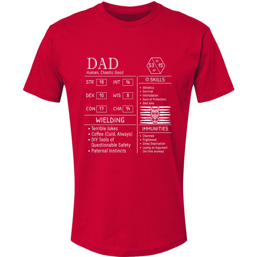 Dad Stats New - Red - 6