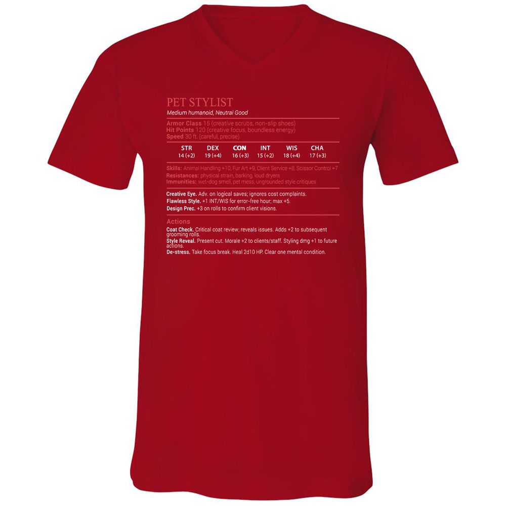 Pet Stylist Stats Block - Red - 6