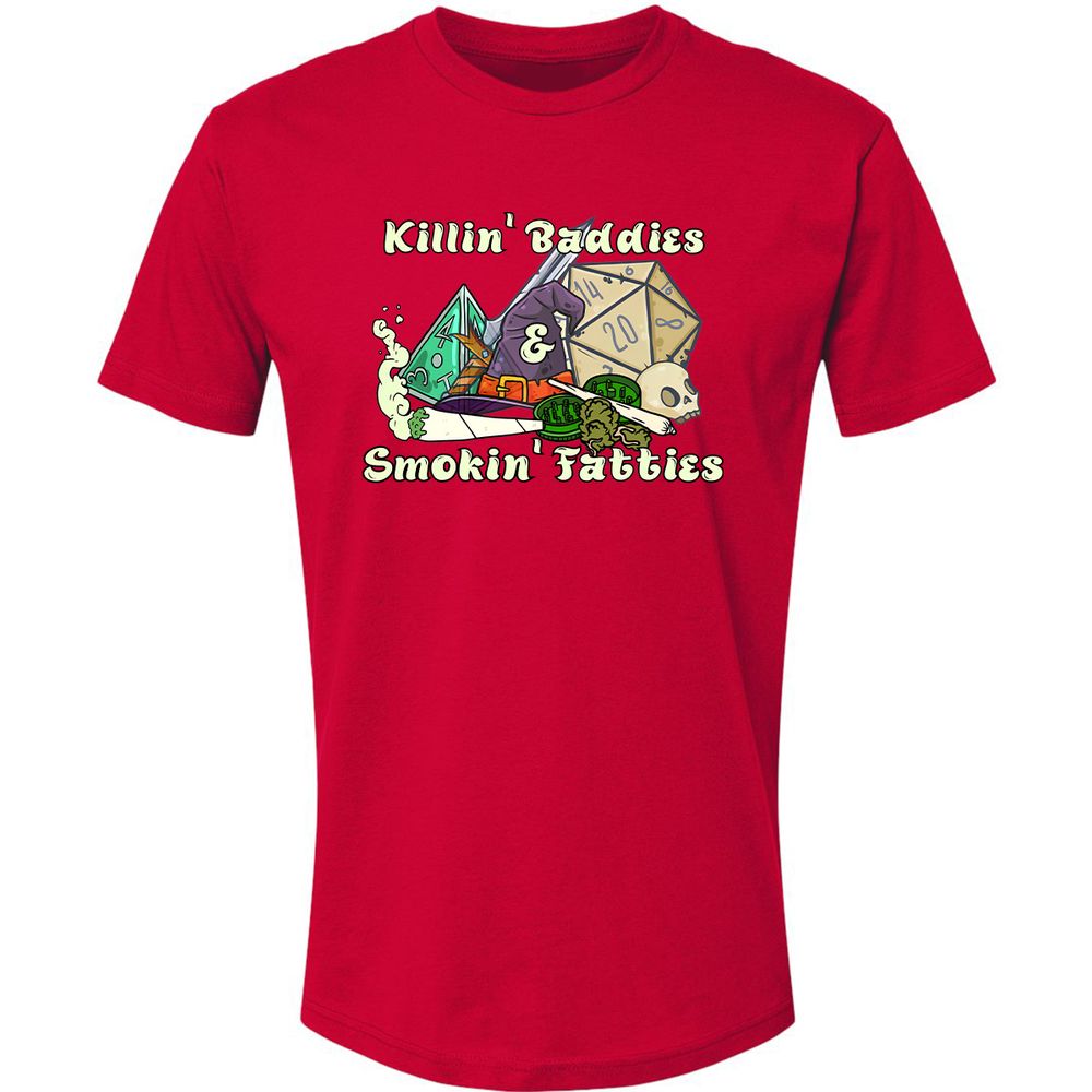 Killin' Baddies Smokin' Fatties Premium Unisex T-Shirt - Red - 6
