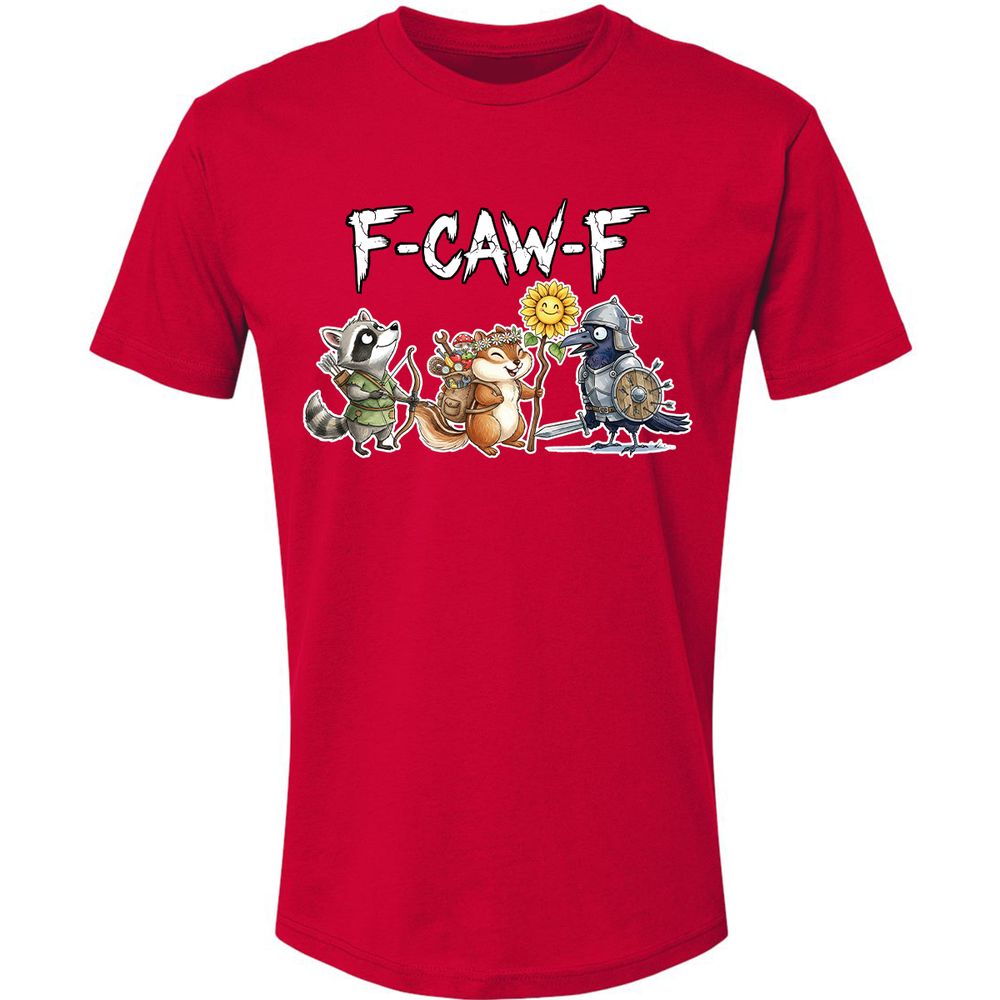 F-CAW-F Adventuring party Premium Unisex T-Shirt - Red - 6