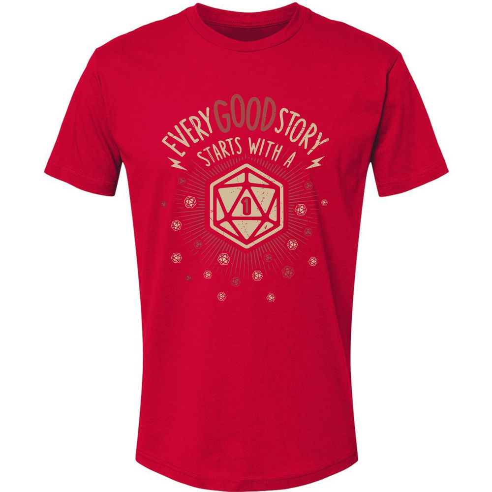 Good Story Starts With A 1 Premium Unisex T-Shirt - Red - 6