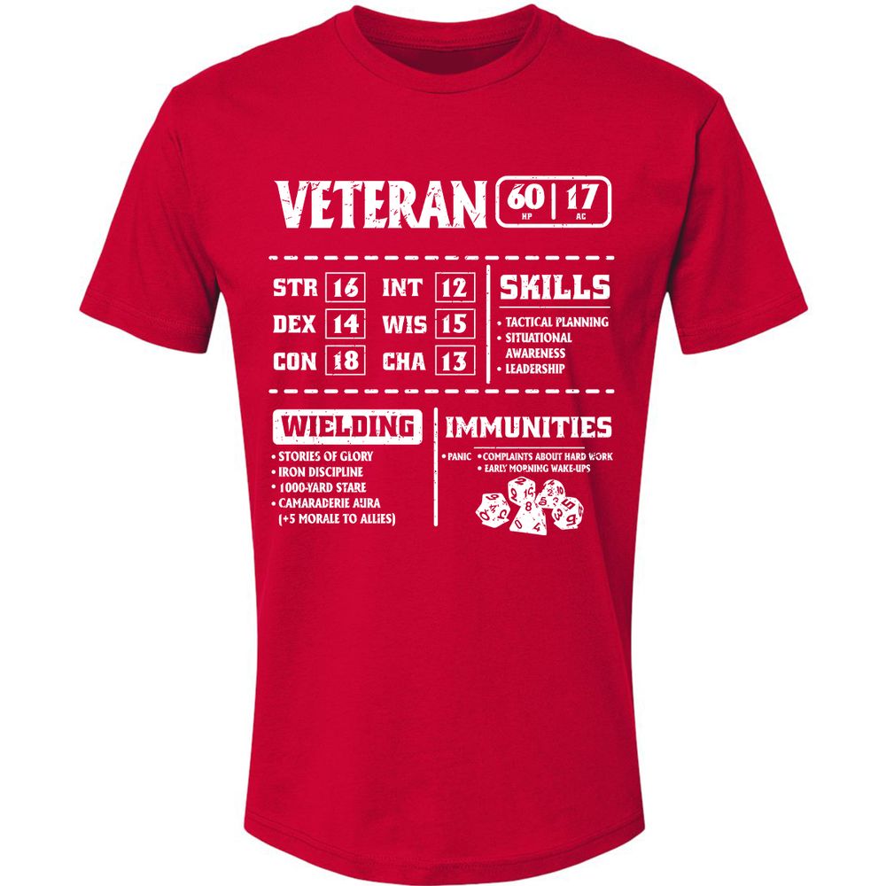 Veteran New Ver. Premium Unisex T-Shirt - Red - 6