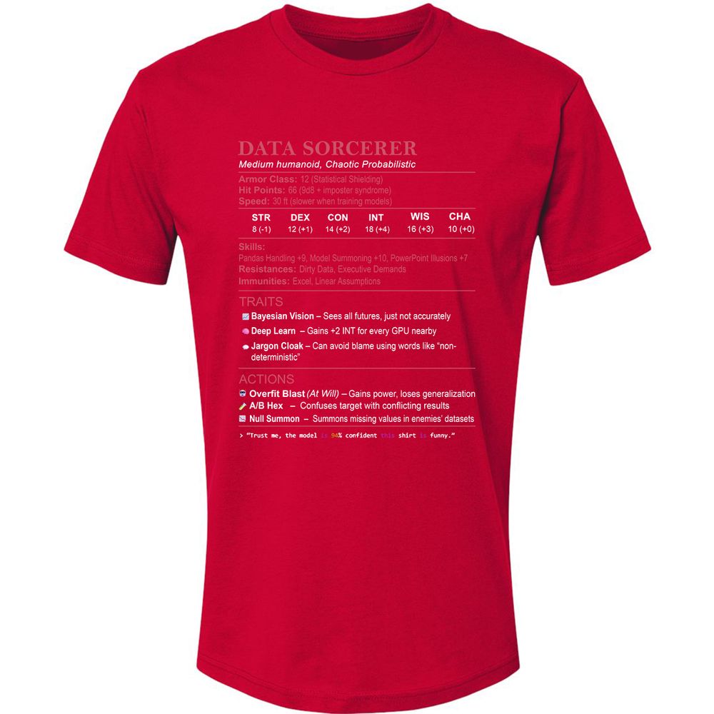 Data Scientist Stats (Data Sorcerer) - Red - 6